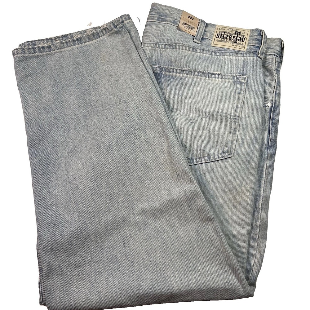 Nwt Levis SilverTab 40x30 Men's Loose 100% Cotton Tapered Leg Jeans READ MORE